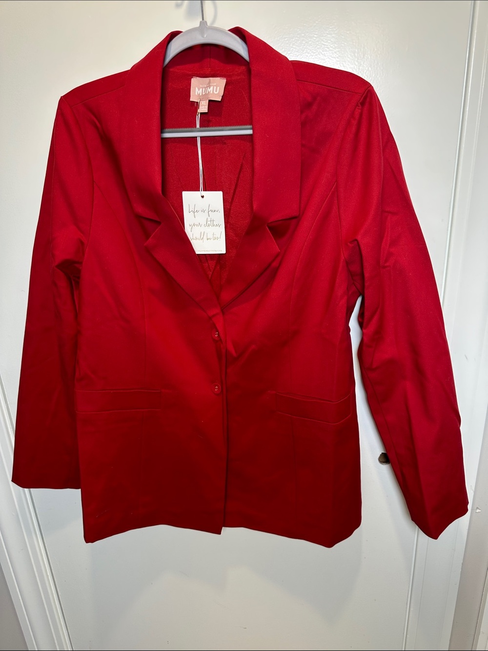 Show Me Your MuMu Vibrant Red Tailored Blazer (19)